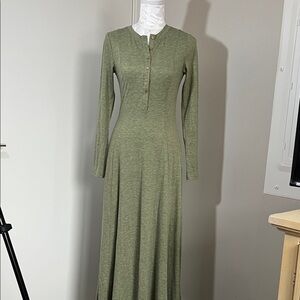 Halara NWT Olive Green Maxi Dress